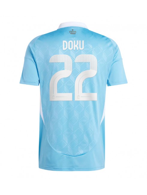 Belgija Jeremy Doku #22 Gostujuci Dres EP 2024 Kratak Rukavima Belgija Jeremy Doku #22 Gostujuci Dres EP 2024 Kratak Rukavima